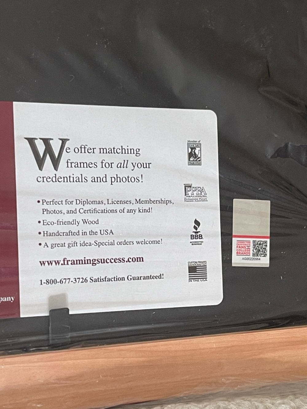 Official Arizona State University Diploma Frame with Black Mat - Picture 6 of 7